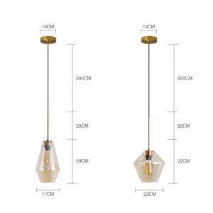 Lámpara de Araña Industrial de Cristal para Comedor, Cocina, Loft, Restaurante, <span class=keywords><strong>Bar</strong></span>, Decoración, Lámpara Colgante - Product Image 4