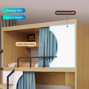 Двухэтажная двухъярусная кровать современного дизайна для хостела Homestay отель школьное общежитие квартира для помещений с ограниченной площадью - Product Image 4