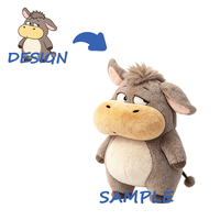 Peluche personnalisée super douce, rembourrage en coton PP, motifs brodés personnalisables