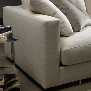 Sofá de Tres Plazas para Sala de Estar, Moderno, Nórdico, con Esponja de Alta Densidad Rellena de Látex, Funda de Lino y Algodón, Desmontable, Lavable - Product Image 2