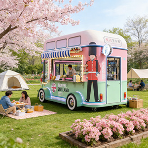 Camion de restauration mobile avec cuisine complète, camion de traiteur personnalisé pour pizza, barbecue et grillades - Product Image 1