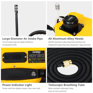 Compresseur d'air de plongée sous-marine miniature portable 110V 220V haute pression avec tuyau d'air - Product Image 6