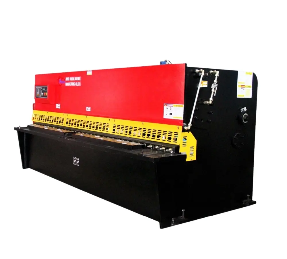 Huaxia QC12K cnc shear 4mm metal sheet plate 2.5m width hydraulic CNC cutting shearing machine