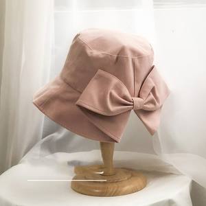 Noeud papillon japonais femmes chapeau d'été décontracté pêcheur chapeau résistant aux UV mignon chapeau <span class=keywords><strong>de</strong></span> soleil - Product Image 3