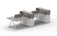 Poste de travail de bureau avec cloison en tissu pour personnel de bureau