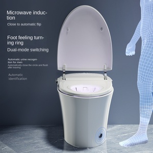 Toilettes intelligentes modernes allongées en céramique, multifonction, sanitaire, UV, avec réservoir d'<span class=keywords><strong>eau</strong></span> intégré - Product Image 6