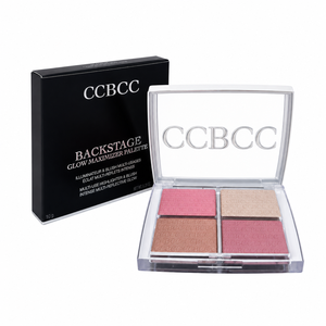 Paleta de maquillaje facial multiusos con 4 tonos brillantes, 10g, iluminador, rubor, contorno, sombra de ojos, todo en uno, paleta de polvos faciales - Product Image 4