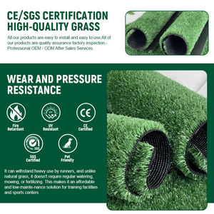 Rouleau de <span class=keywords><strong>gazon</strong></span> artificiel paysager de 15 mm, tapis de pelouse sans danger pour les animaux domestiques, pour l'intérieur et l'extérieur, vente en gros - Product Image 5