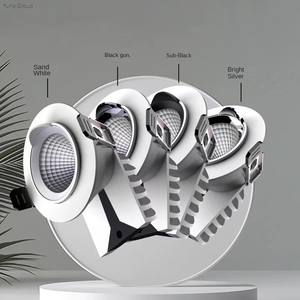 Lampe murale LED encastrée en aluminium à angle réglable moderne 15W, IP65, en forme de nez d'éléphant, pour intérieur, maison, bureau, projecteur - Product Image 2