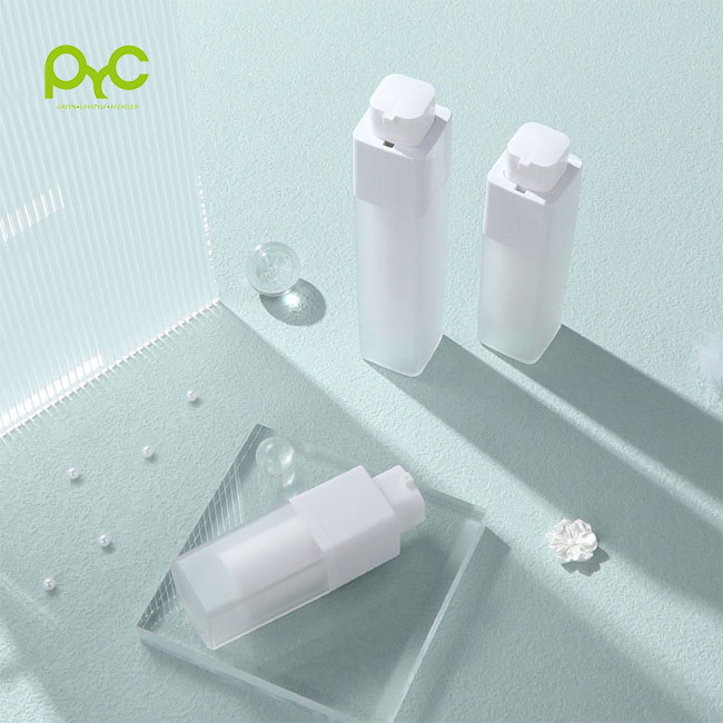 Low Price White  Square Face Wash Bottles Frosted Plastic Bottle Empty Lotion Bottles