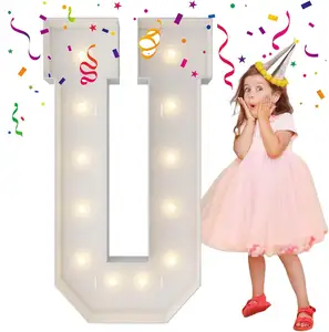 Marquee Light Up Numbers-Kit de fiesta digital DIY de letras de marquesina grande para decoraciones de fiesta de cumpleaños Baby Shower