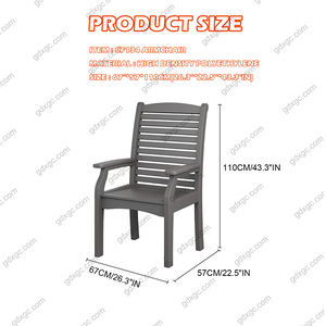 Chaises <span class=keywords><strong>Adirondack</strong></span> en bois recyclé durable et d'extérieur <span class=keywords><strong>Fauteuil</strong></span> imperméable pour hôtels, fermes, villas, cours intérieures - Product Image 6
