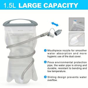 Gilet de course léger et imperméable avec poche à eau de 1,5 L et support pour téléphone pour activités de plein air - Product Image 2