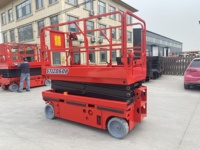 Piattaforma a forbice elettrica semovente in acciaio al manganese da 500 kg con velocità di sollevamento di 3-5 m/min per lavori di gestione delle strutture