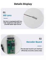 Module flexible médical industriel de caméra d'endoscope de mini 1.8mm CMOS capteur des pixels 16W pour le visionnement et l'enregistrement Images