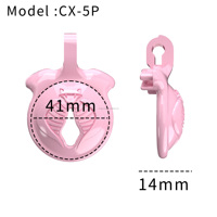 LOVE Dispositif de chasteté masculin, cage à pénis avec anneau pénien de 5 tailles, ceinture de bondage, jouets sexuels pour adultes, modèle en nylon, chasteté 001