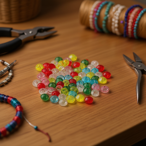 ลูกปัดอะบาโลเรียส 8 มม. หลากสี 15 กรัม ทรงเหลี่ยม สำหรับทำเครื่องประดับ - Product Image 3