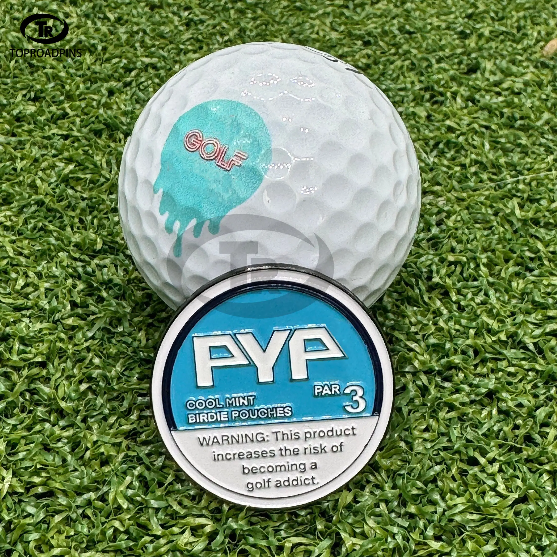 Accessoires de golf pour marqueurs de balles en métal au design varié personnalisé avec votre propre logo Marqueur de balles de golf magnétique Z Y N