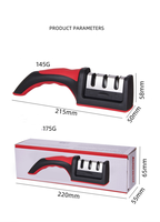 Outils d'affûtage manuels en acier au tungstène pour couteaux et ciseaux de cuisine, trois/quatre sections, rapide et écologique, vente en gros
