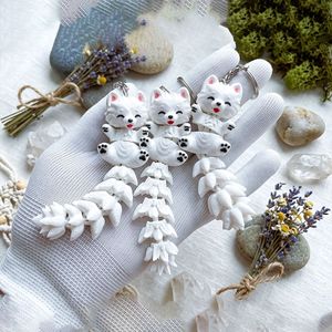 Portachiavi 3D stampato a forma <span class=keywords><strong>di</strong></span> gatto, ciondolo a forma <span class=keywords><strong>di</strong></span> simpatica <span class=keywords><strong>volpe</strong></span> con articolazioni mobili, accessori, articolo popolare, all'ingrosso - Product Image 6