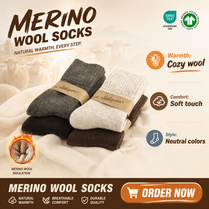 <span class=keywords><strong>Chaussettes</strong></span> en <span class=keywords><strong>laine</strong></span> décontractées pour hommes, épaisses, chaudes pour l'hiver, en molleton de mérinos, antidérapantes, couleur unie, sublimation, confortables et chaudes - Product Image 1
