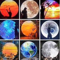 Boîte à lumière LED à film souple Internet Celebrity pour la publicité intérieure pour la lune au coucher du soleil et l'éclairage de fond en direct