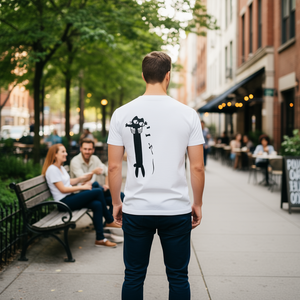 T-shirt Uomo Donna a Maniche Corte con Stampa Gatto Nero – Design Divertente Gatto – Abbigliamento Promozionale - Product Image 3