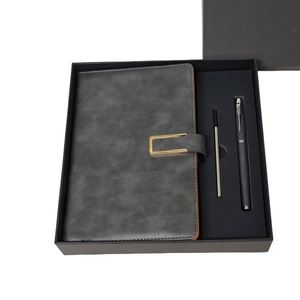 Customized High-End Business A5 Notebook Set Creative and Simple Solid-Color 100 Sheets Printed Inner <b>Pages</b> Gift Box - Product Image 1