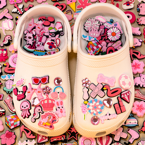 Alfabeto criativo PVC Sapato Encantos Carta personalizada Palavras DIY Borracha Tampo Buckle Acessórios Presente na moda para crianças Adultos Encantos da sapata - Product Image 2