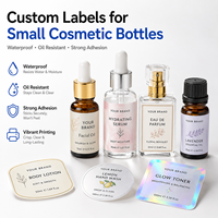 Etiquetas Personalizadas para Botellas Pequeñas, Resistentes al Agua y al Aceite, Adhesivo Fuerte, Impresas para Envases de Vidrio de Cosméticos y Cuidado de la Piel