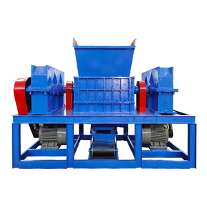 2025 haute qualité Double arbre broyeur robuste métal broyeur bois déchets carton plastique broyeur Machine électrique déchiqueteuse - Product Image 2