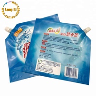 Sac de lessive pour supermarché, 2L, recyclable, durable, en PET+PE, imprimé en gravure, avec bec verseur d'angle, fourni par l'usine