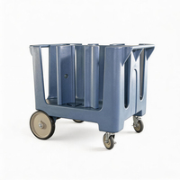 Chariot de rangement pour vaisselle en plastique Heavybao pour restaurants et hôtels, porte-assiettes réglable