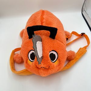 Sac à dos en peluche Chainsaw Dog, style anime orange, pour enfants, unisexe, 8-13 ans - Product Image 2