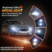Nouvelles lumières LED intérieures pour voiture BA9S/BAX9S/BAY9S, sans erreur Canbus, pour lecture de cartes, éclairage de plaque d'immatriculation, blanc 6000K, 12V, Plug & Play