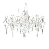 Lustre en acier inoxydable PM avec cristaux K9, design cubique de luxe pour villa, salon, lampe suspendue décorative étoile et luciole