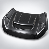 Capot en fibre de carbone style VARI VRS compatible avec Honda Civic X 10e génération 2016-2019, tissage sergé