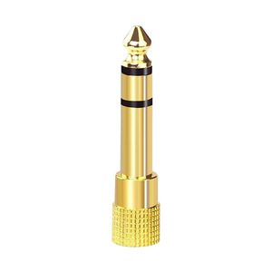 Gold Plated <b>6.35mm</b> <b>To</b> <b>3.5mm</b> Audio <b>Adapter</b> Plug Female For Microphones Headphones Speakers - Product Image 2
