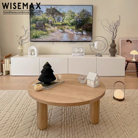 WISEMAX FURNITURE Table basse en bois de luxe légère en option avec dessus en marbre ou en bois Table basse pour café Shop