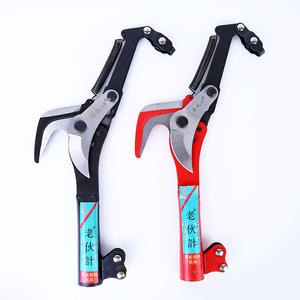 Tijeras de Podar Laohuoji de 340 mm con Hoja de Acero Aleado y Mango de TPR Rojo, Herramienta de Podar para Alturas - Product Image 2