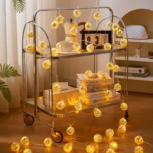 Lanternes de Noël à guirlandes lumineuses LED pour fêtes, décorations pour arbres et fenêtres murales, boule de disco avec miroir, 20 LED