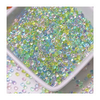 Perles de pierres précieuses en acrylique AB colorées 3*4MM pour remplissage de vases, décoration de fêtes, mariages et maison, remplissage en diamant à facettes