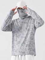 Fournisseur poisson d'extérieur vente en gros chemise blanche sublimation masque facial chemises de pêche à manches longues pour hommes Upf 50 +