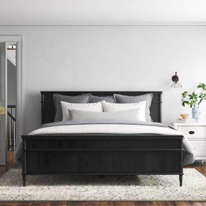 Cama Plataforma de Casal/Queen/King Size em Carvalho Maciço Durável, Estilo Americano Moderno Tradicional de Alta Qualidade para Quarto Principal - Product Image 6