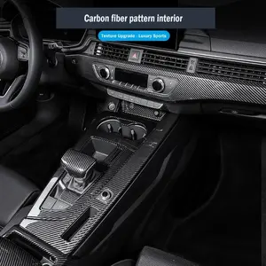 Accessoires intérieurs Garniture en fibre de carbone ABS pour <span class=keywords><strong>Audi</strong></span> A4 S4 RS4 S5 B9 A5 RS5 F5 berline Allroad Avant <span class=keywords><strong>Cabriolet</strong></span> 2016-2025 - Product Image 1