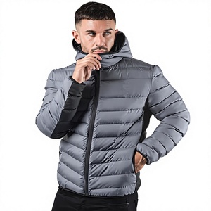 Hot Sales for Men Casual Stand Puffer Jacket Zipper Custom Winter Hood Loose Fit Woven <b>Bubble</b> <b>Coat</b> for Outdoor Utility Use - Product Image 2
