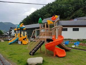 Tùy chỉnh thiên nhiên chủ đề Sân chơi ngoài trời thiết lập LLDPE trượt nhựa cho công viên thể thao vườn khu dân cư sân bay trường học - Product Image 3