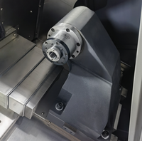 Centre de tournage CNC à double broche 5 axes avec commande FANUC et 12 stations d'outils, capacité moyenne