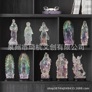 รูปปั้นทางศาสนา Qi Hang ทำจากเรซิ่น ตกแต่งอย่างมีศิลปะ เหมาะสำหรับตั้งโชว์ในห้องนั่งเล่น - Product Image 1