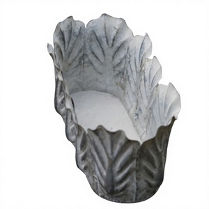 Top Selling Outdoor Garden Decorative Antique Zinc Rustic <b>Plants</b> Decorative Galvanized Metal Planters <b>Pots</b> At Low Price - Product Image 2